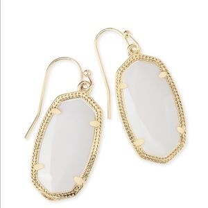 Kendra Scott Dani gold white earrings